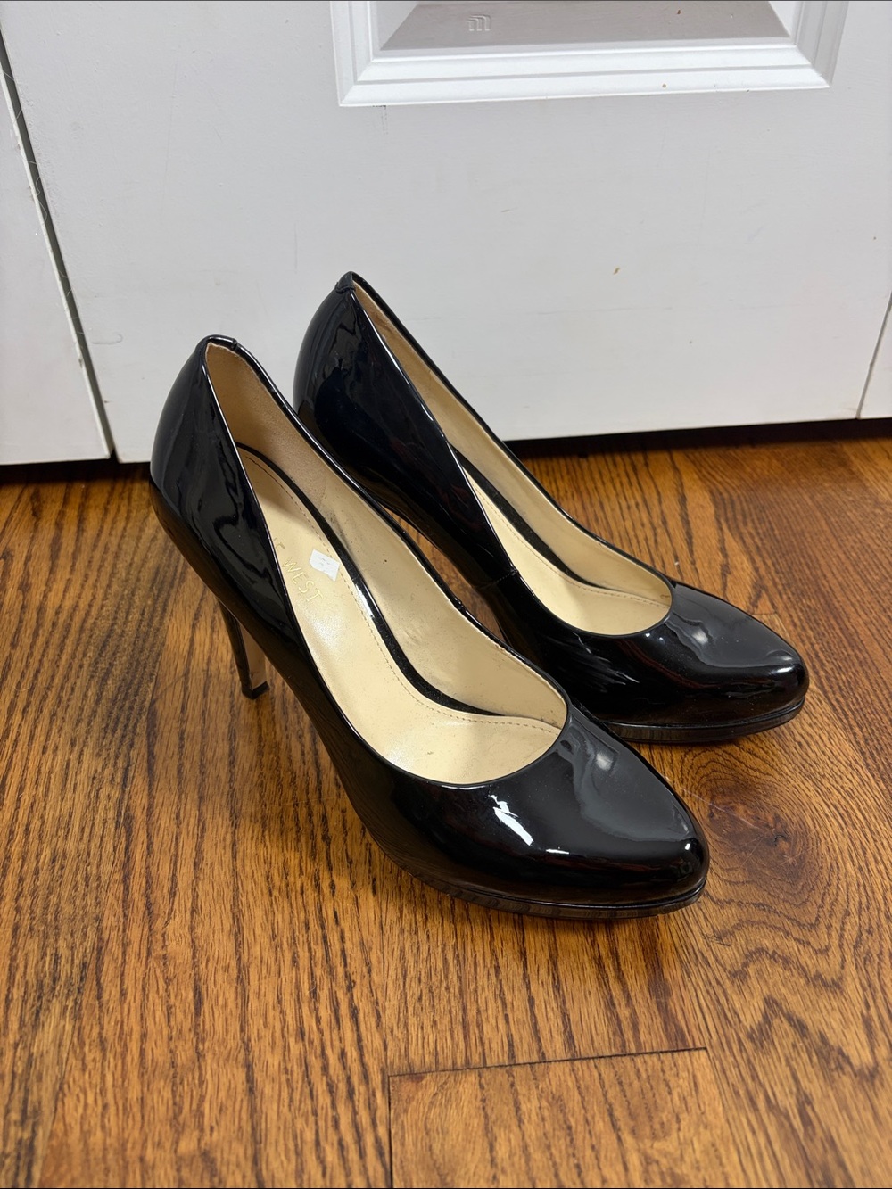 Nine West Classic Black Patent High Heel Pumps Size 8.5